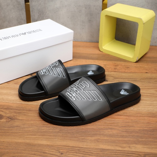 Replica Armani Slippers For Men #1225633 $56.00 USD for Wholesale