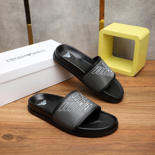 Replica Armani Slippers For Men #1225633 $56.00 USD for Wholesale