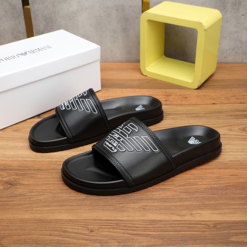 Replica Armani Slippers For Men #1225636 $56.00 USD for Wholesale