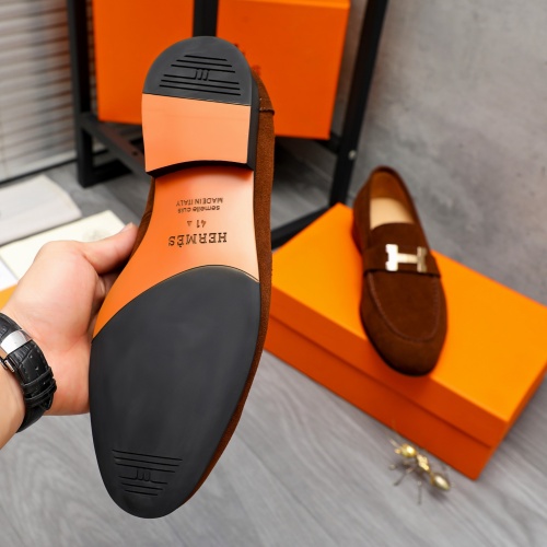 Replica Hermes Leather Shoes For Men #1225931 $92.00 USD for Wholesale