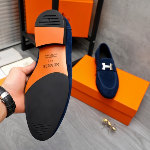 Replica Hermes Leather Shoes For Men #1225932 $92.00 USD for Wholesale