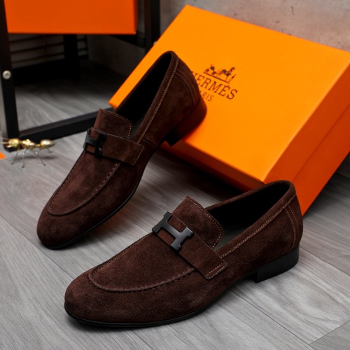 Hermes Leather Shoes For Men #1225933 $92.00 USD, Wholesale Replica Hermes Leather Shoes