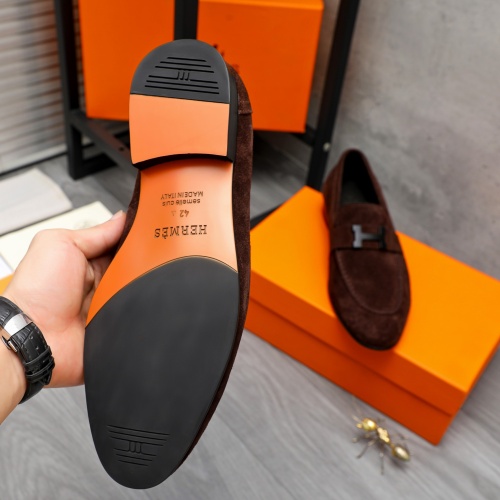 Replica Hermes Leather Shoes For Men #1225933 $92.00 USD for Wholesale