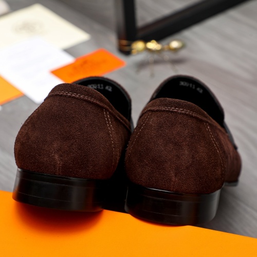 Replica Hermes Leather Shoes For Men #1225933 $92.00 USD for Wholesale