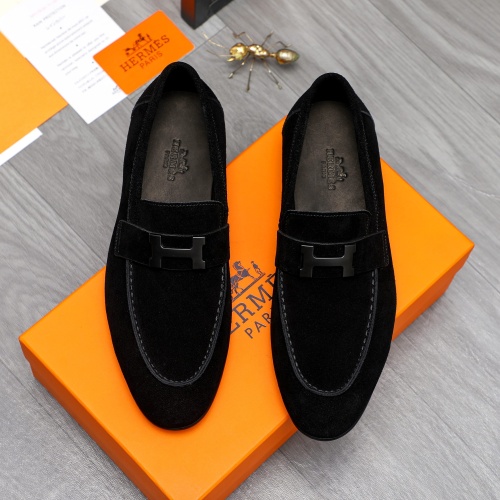 Replica Hermes Leather Shoes For Men #1225934 $92.00 USD for Wholesale