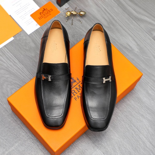 Replica Hermes Leather Shoes For Men #1225935 $92.00 USD for Wholesale