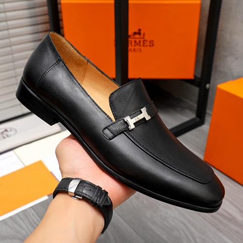 Replica Hermes Leather Shoes For Men #1225935 $92.00 USD for Wholesale