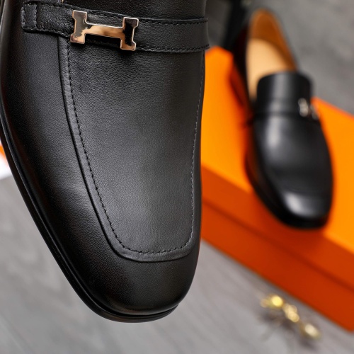 Replica Hermes Leather Shoes For Men #1225935 $92.00 USD for Wholesale