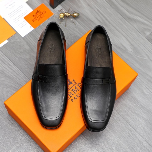 Replica Hermes Leather Shoes For Men #1225936 $92.00 USD for Wholesale