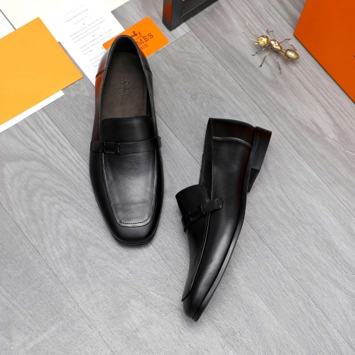 Replica Hermes Leather Shoes For Men #1225936 $92.00 USD for Wholesale