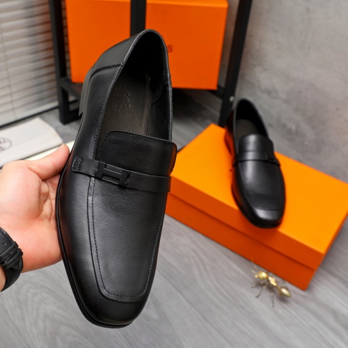 Replica Hermes Leather Shoes For Men #1225936 $92.00 USD for Wholesale