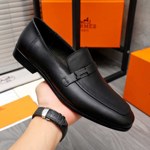 Replica Hermes Leather Shoes For Men #1225936 $92.00 USD for Wholesale