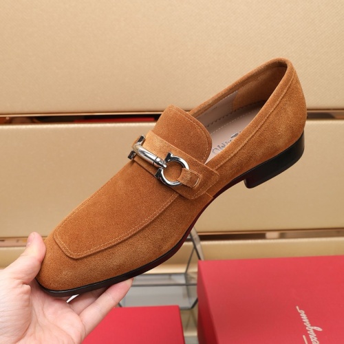 Replica Salvatore Ferragamo Leather Shoes For Men #1226121 $122.00 USD for Wholesale