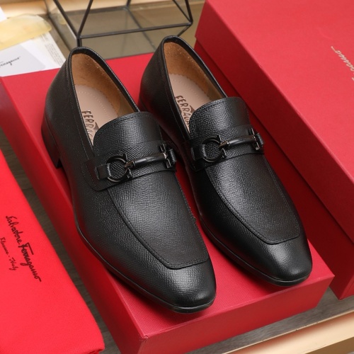 Replica Salvatore Ferragamo Leather Shoes For Men #1226124 $122.00 USD for Wholesale