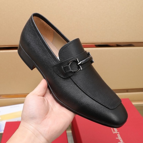 Replica Salvatore Ferragamo Leather Shoes For Men #1226124 $122.00 USD for Wholesale