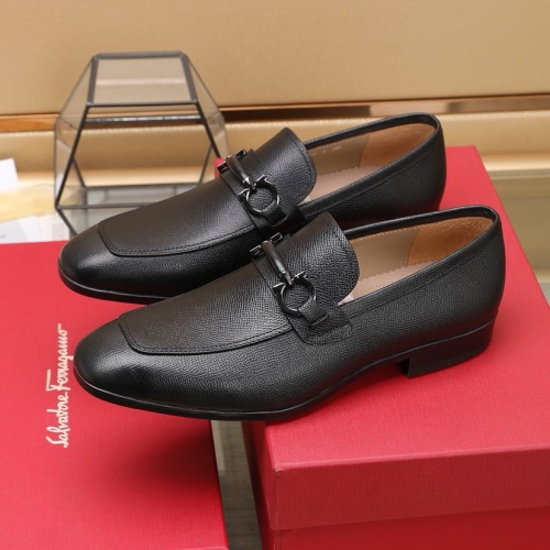 Replica Salvatore Ferragamo Leather Shoes For Men #1226124 $122.00 USD for Wholesale