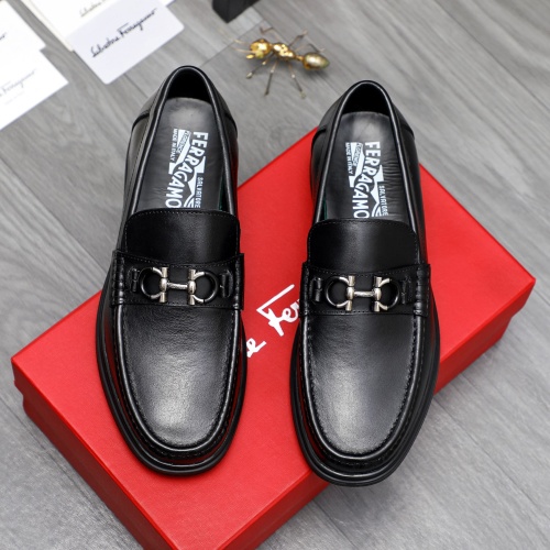 Replica Salvatore Ferragamo Leather Shoes For Men #1226270 $88.00 USD for Wholesale