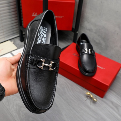 Replica Salvatore Ferragamo Leather Shoes For Men #1226270 $88.00 USD for Wholesale