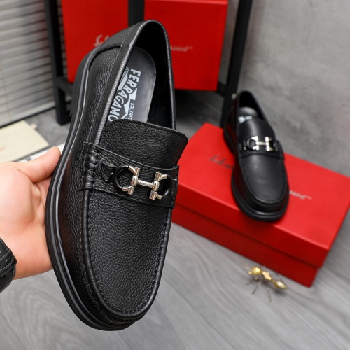 Replica Salvatore Ferragamo Leather Shoes For Men #1226271 $88.00 USD for Wholesale