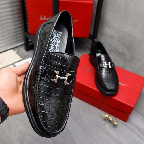 Replica Salvatore Ferragamo Leather Shoes For Men #1226272 $88.00 USD for Wholesale