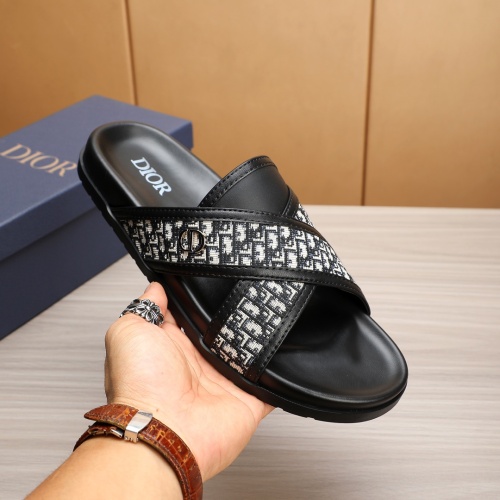 Replica Christian Dior Slippers For Men #1226285 $52.00 USD for Wholesale