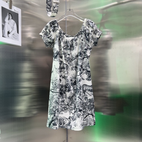 Christian Dior Dresses Short Sleeved For Women #1226463 $85.00 USD, Wholesale Replica Christian Dior Dresses