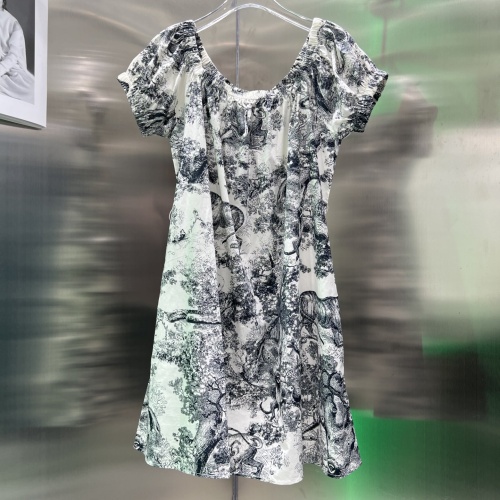 Replica Christian Dior Dresses Short Sleeved For Women #1226463 $85.00 USD for Wholesale