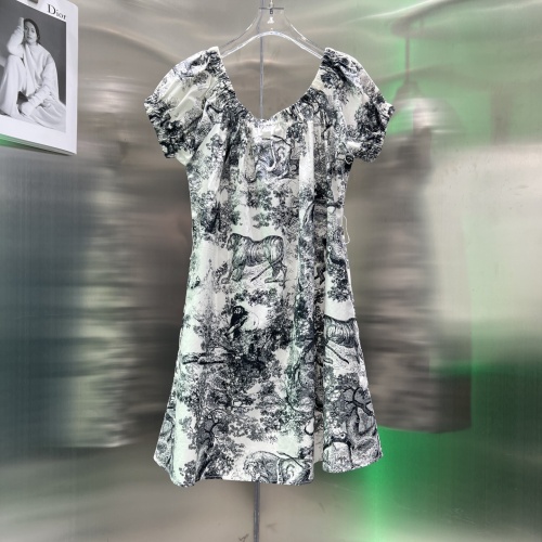 Replica Christian Dior Dresses Short Sleeved For Women #1226463 $85.00 USD for Wholesale