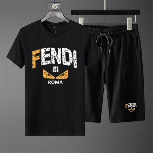 Fendi Tracksuits Short Sleeved For Men #1227181 $52.00 USD, Wholesale Replica Fendi Tracksuits