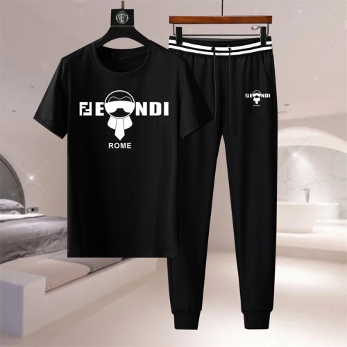 Fendi Tracksuits Short Sleeved For Men #1227221 $76.00 USD, Wholesale Replica Fendi Tracksuits