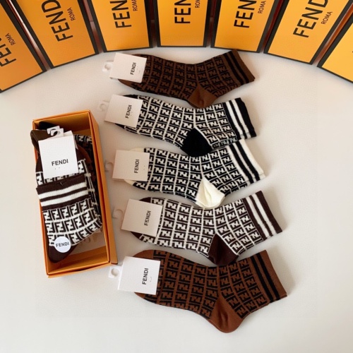 Replica Fendi Socks #1227544 $27.00 USD for Wholesale