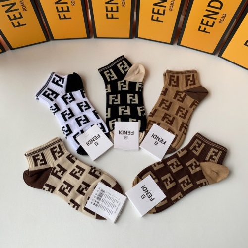 Replica Fendi Socks #1227545 $27.00 USD for Wholesale