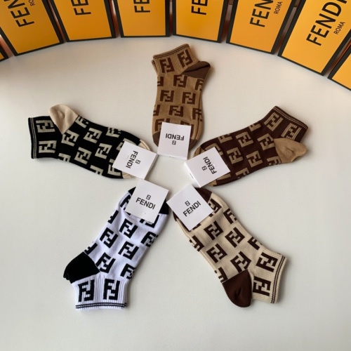 Replica Fendi Socks #1227545 $27.00 USD for Wholesale