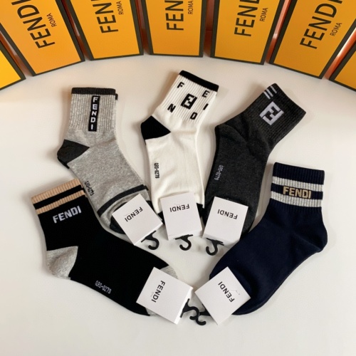 Replica Fendi Socks #1227550 $29.00 USD for Wholesale