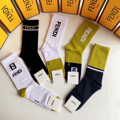 Replica Fendi Socks #1227551 $32.00 USD for Wholesale