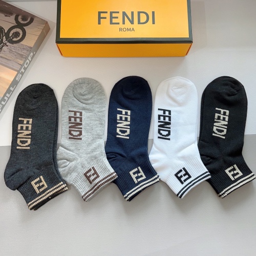 Replica Fendi Socks #1227733 $27.00 USD for Wholesale