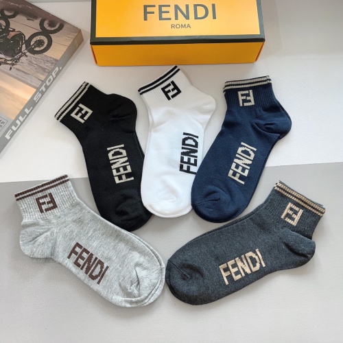 Replica Fendi Socks #1227733 $27.00 USD for Wholesale