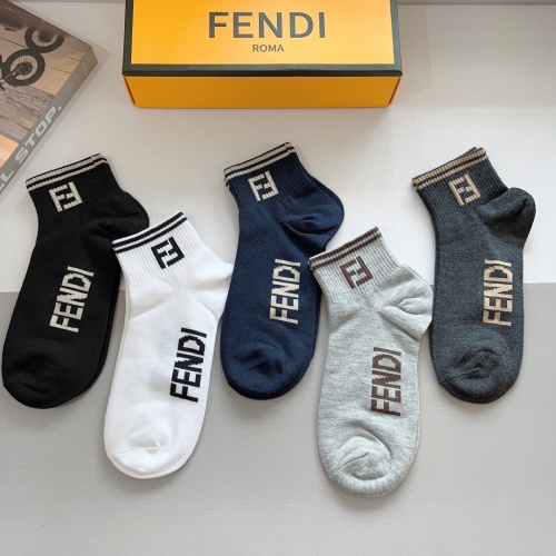 Replica Fendi Socks #1227733 $27.00 USD for Wholesale