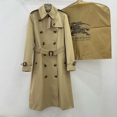 Burberry Trench Coat Long Sleeved For Women #1228485 $172.00 USD, Wholesale Replica Burberry Trench Coat