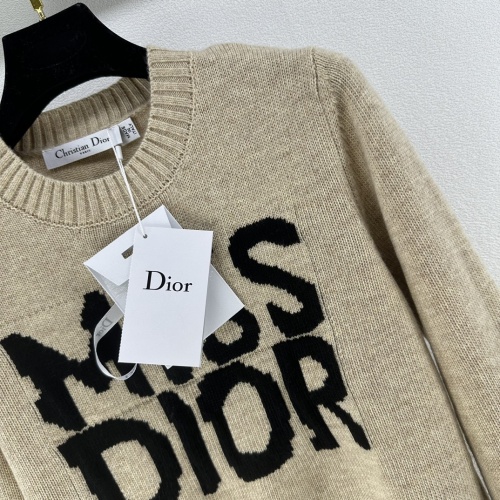 Replica Christian Dior Sweaters Long Sleeved For Women #1228501 $88.00 USD for Wholesale