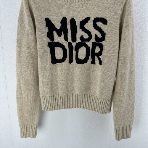 Replica Christian Dior Sweaters Long Sleeved For Women #1228501 $88.00 USD for Wholesale