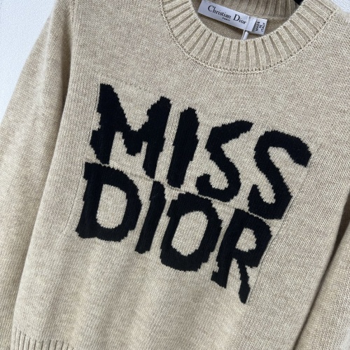 Replica Christian Dior Sweaters Long Sleeved For Women #1228501 $88.00 USD for Wholesale