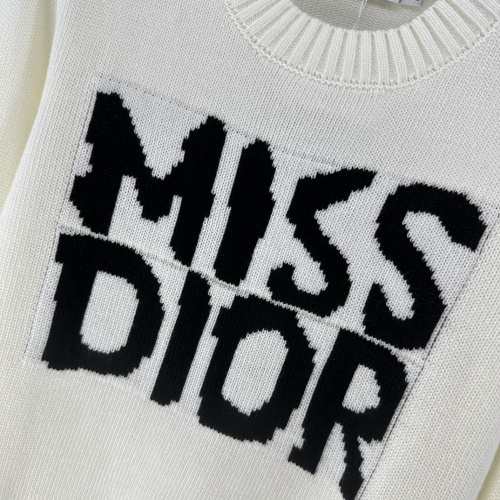 Replica Christian Dior Sweaters Long Sleeved For Women #1228503 $88.00 USD for Wholesale