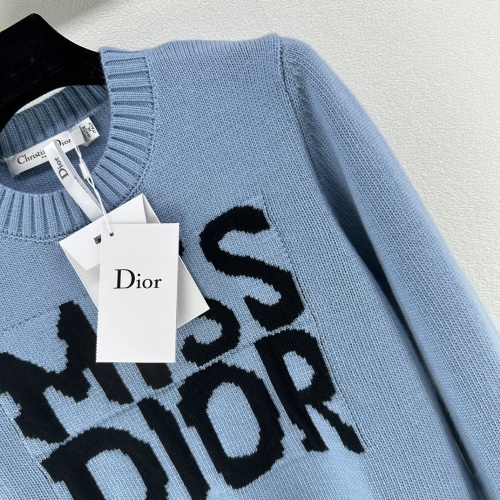 Replica Christian Dior Sweaters Long Sleeved For Women #1228504 $88.00 USD for Wholesale