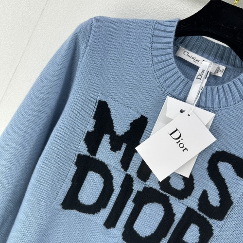 Replica Christian Dior Sweaters Long Sleeved For Women #1228504 $88.00 USD for Wholesale