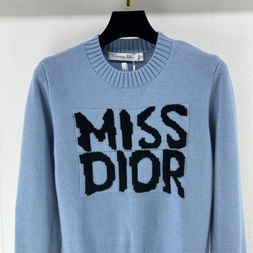 Replica Christian Dior Sweaters Long Sleeved For Women #1228504 $88.00 USD for Wholesale