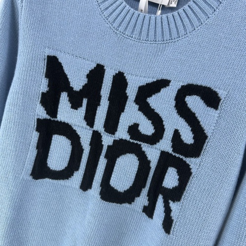 Replica Christian Dior Sweaters Long Sleeved For Women #1228504 $88.00 USD for Wholesale