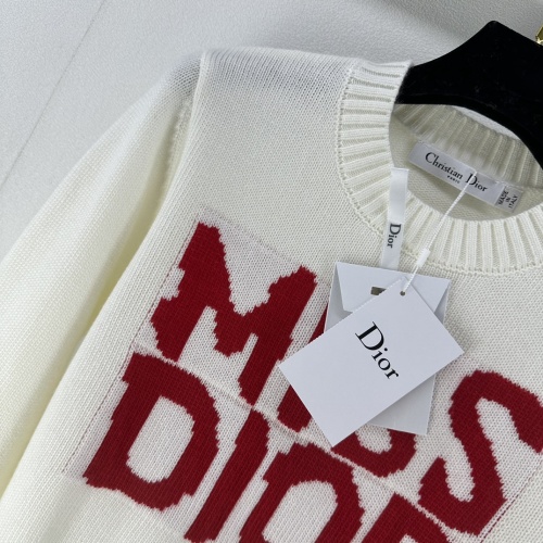 Replica Christian Dior Sweaters Long Sleeved For Women #1228505 $88.00 USD for Wholesale