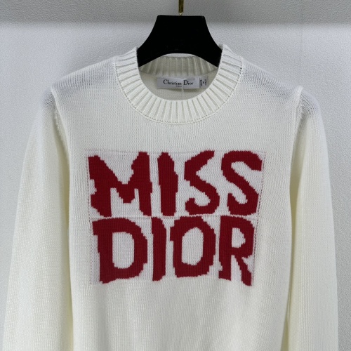 Replica Christian Dior Sweaters Long Sleeved For Women #1228505 $88.00 USD for Wholesale