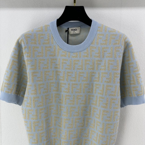 Replica Fendi Sweaters Short Sleeved For Women #1228513 $92.00 USD for Wholesale